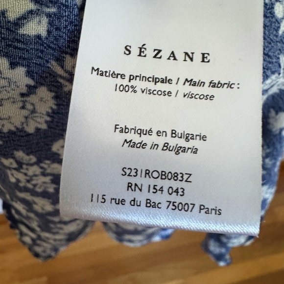Sezane - MARGUARITA dress in blue floral - Size 40 - Picture 10 of 13